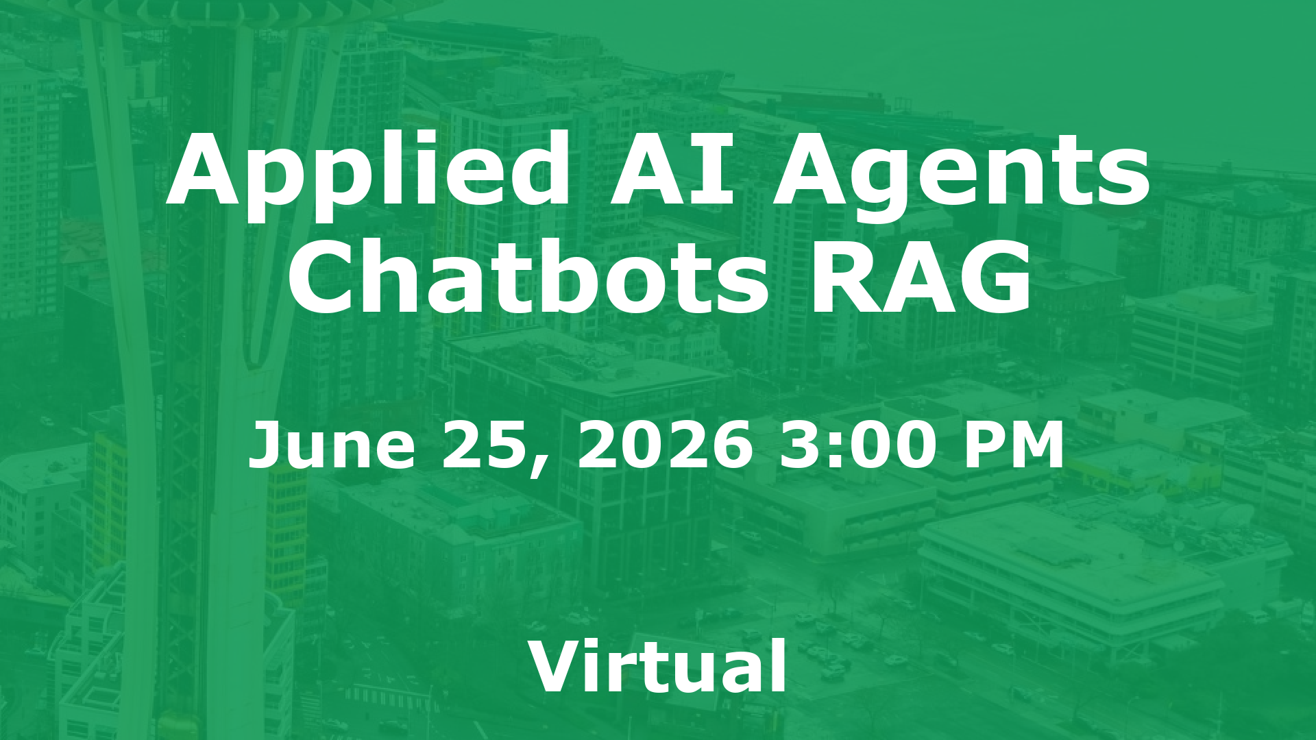 Applied AI Agents Chatbots RAG event image
